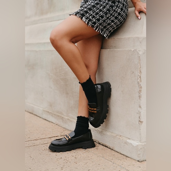 (N6) MIA GABINA - BLACK, platform loafers, women's size 8.5 - Picture 11 of 16